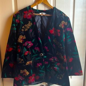 Floral Velvet Women's Jacket